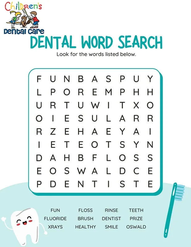 Dental Word Search
