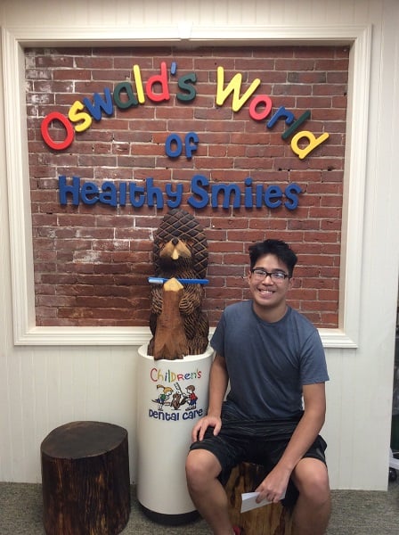 oswald the beaver with patient and dentist 2