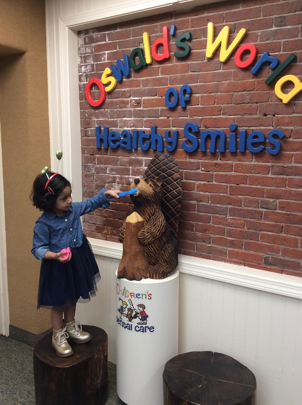 oswald the beaver with patient and dentist 10