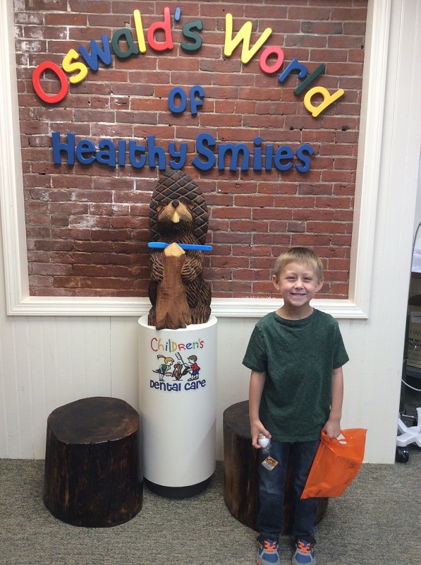 oswald the beaver with patient and dentist 13