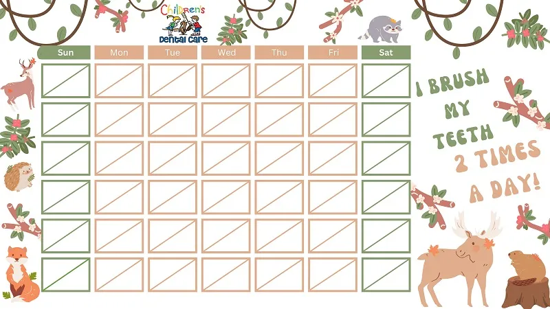 Woodlands Brushing Calendar