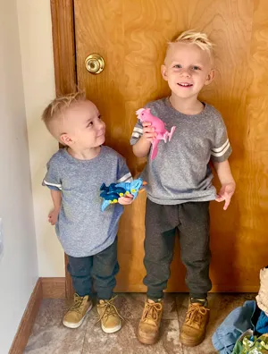 All smiles for Kai and Max